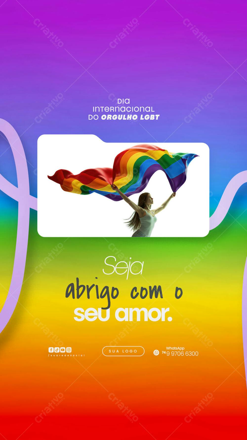 Dia Internacional do Orgulho LGBT Social Media PSD Editável (38)