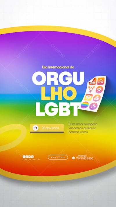 Dia Internacional do Orgulho LGBT Social Media PSD Editável (47)