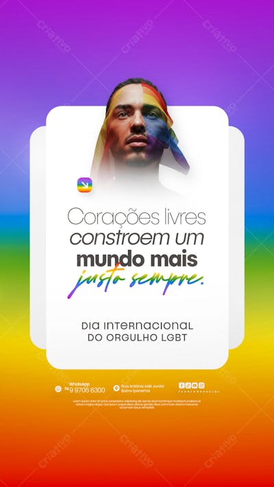 Dia Internacional do Orgulho LGBT Social Media PSD Editável (46)