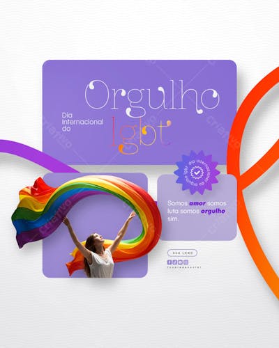 Dia Internacional do Orgulho LGBT Social Media PSD Editável (85)