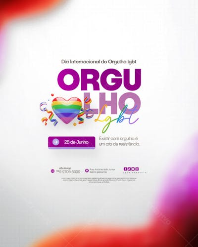 Dia Internacional do Orgulho LGBT Social Media PSD Editável (58)