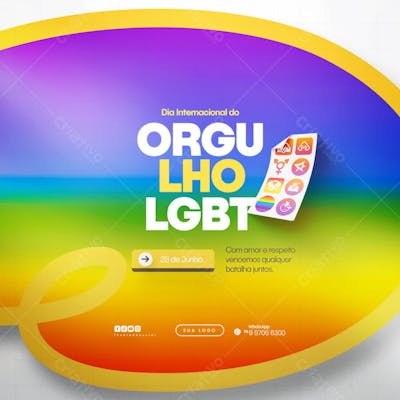 Dia Internacional do Orgulho LGBT Social Media PSD Editável (147)