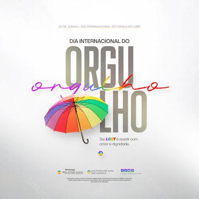 Dia Internacional do Orgulho LGBT Social Media PSD Editável (150)
