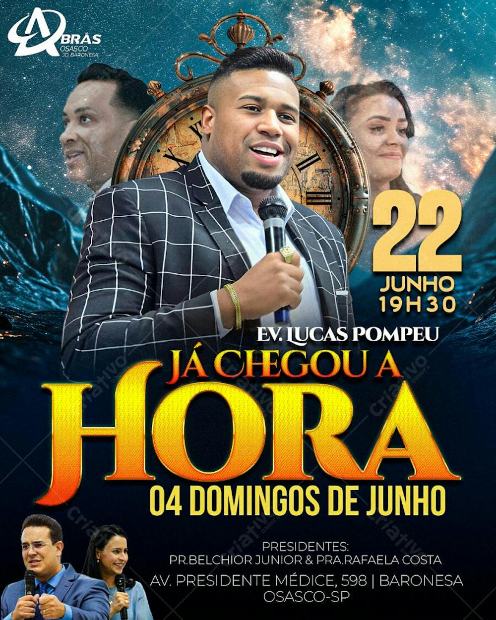 CULTO DE DOMINGO IGREJA CHEGOU A HORA