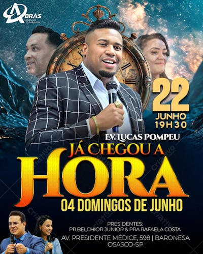 CULTO DE DOMINGO IGREJA CHEGOU A HORA