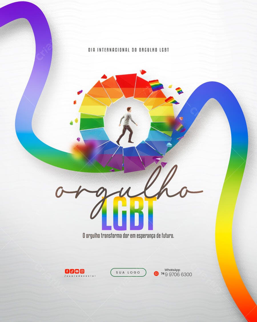 Flyer Dia do Orgulho LGBT PSD Editável