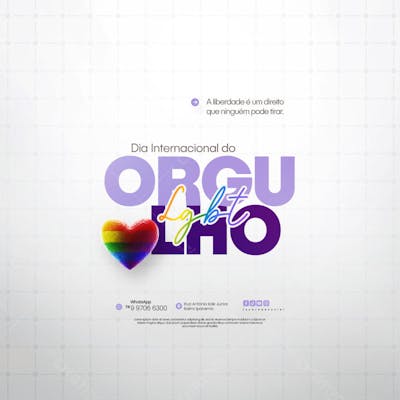 Dia Internacional do Orgulho LGBT Social Media PSD Editável (105)
