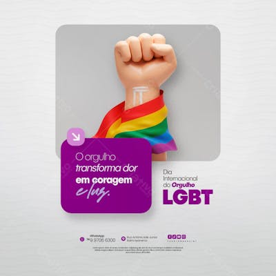 Dia Internacional do Orgulho LGBT Social Media PSD Editável (119)