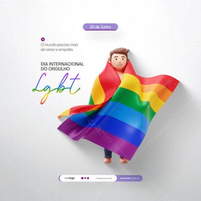 Dia Internacional do Orgulho LGBT Social Media PSD Editável (117)