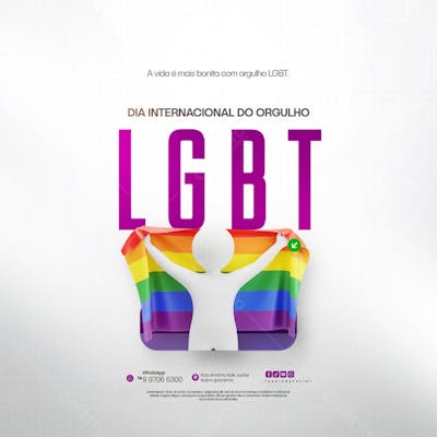 Dia Internacional do Orgulho LGBT Social Media PSD Editável (123)