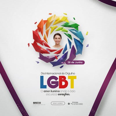 Dia Internacional do Orgulho LGBT Social Media PSD Editável (131)
