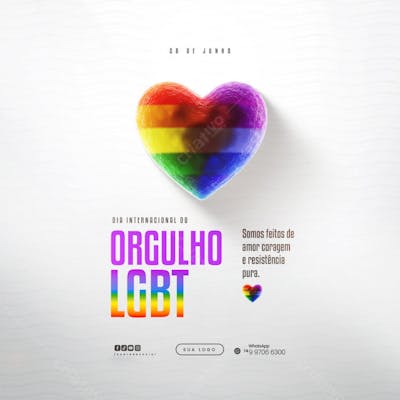 Dia Internacional do Orgulho LGBT Social Media PSD Editável (126)