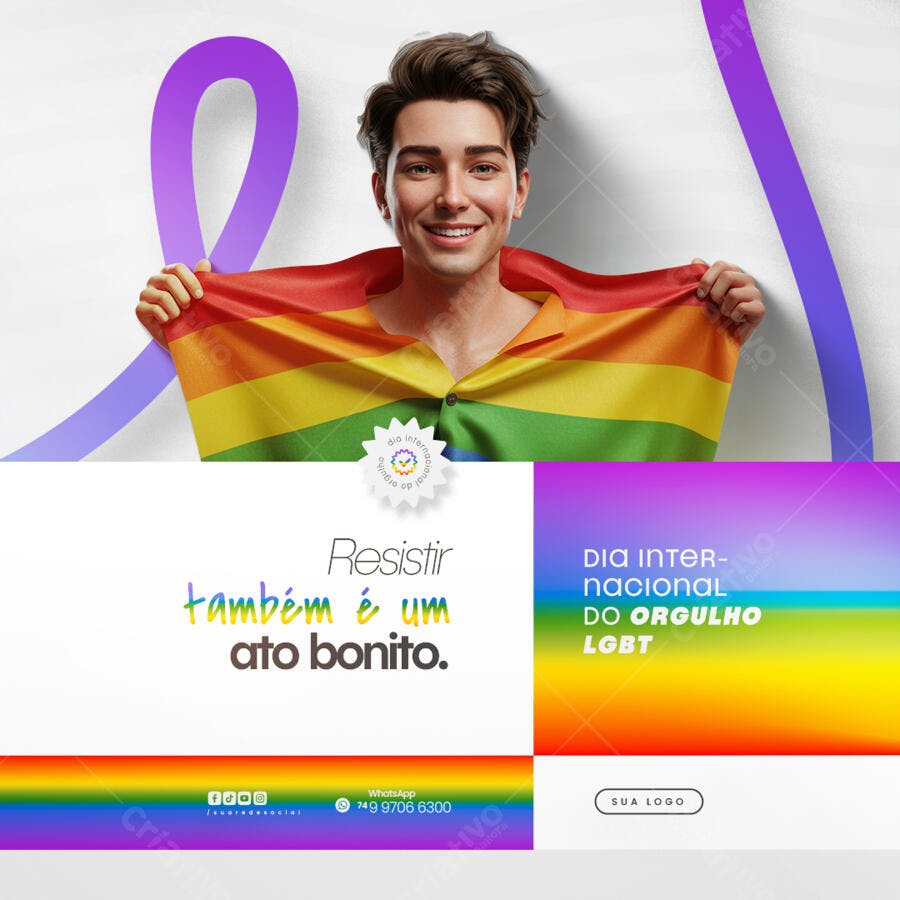 Banner Dia do Orgulho LGBT PSD Editável