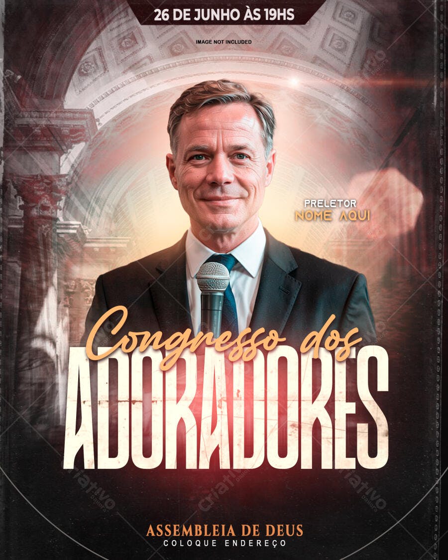 Flyer para Congresso de Adoradores PSD Editável