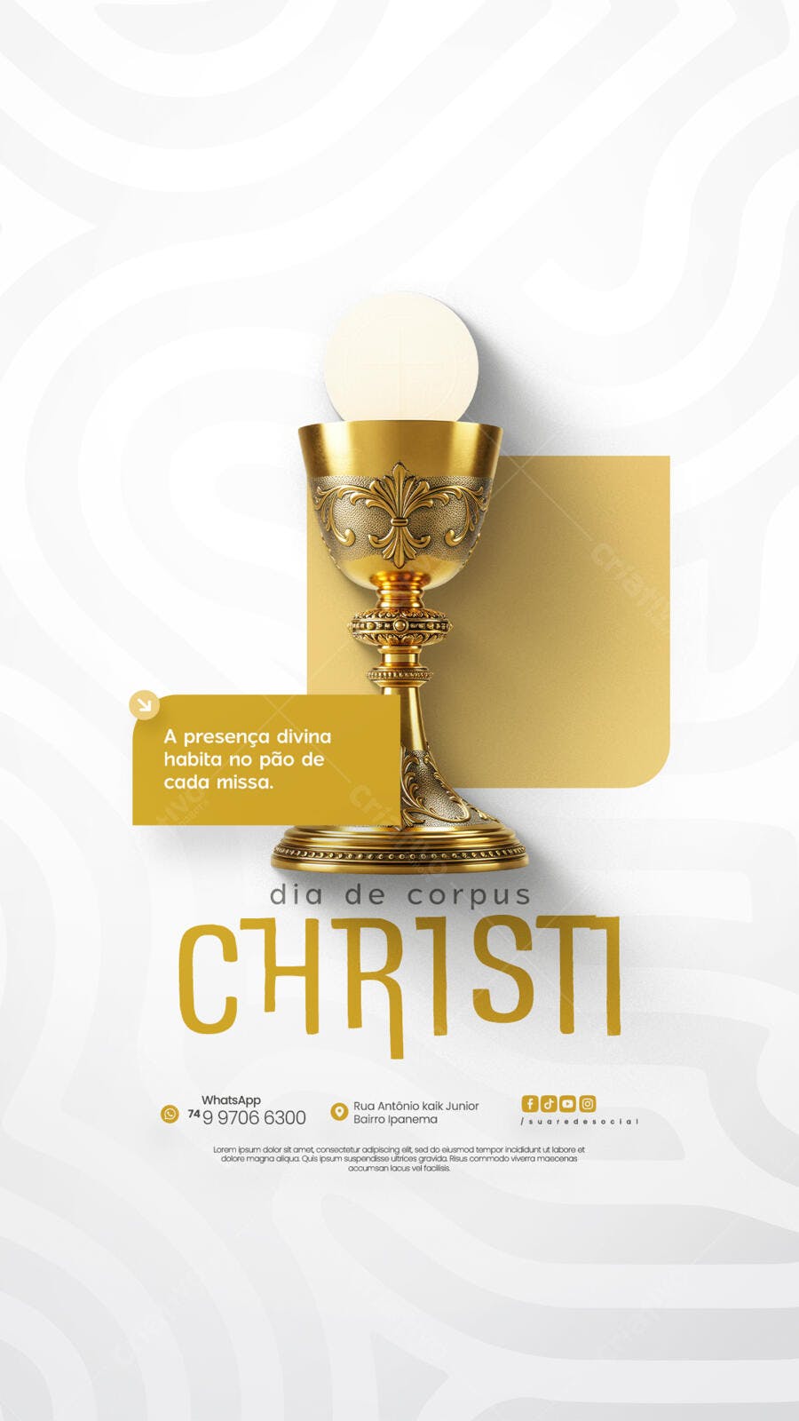 Flyer Dia de Corpus Christi PSD Editável