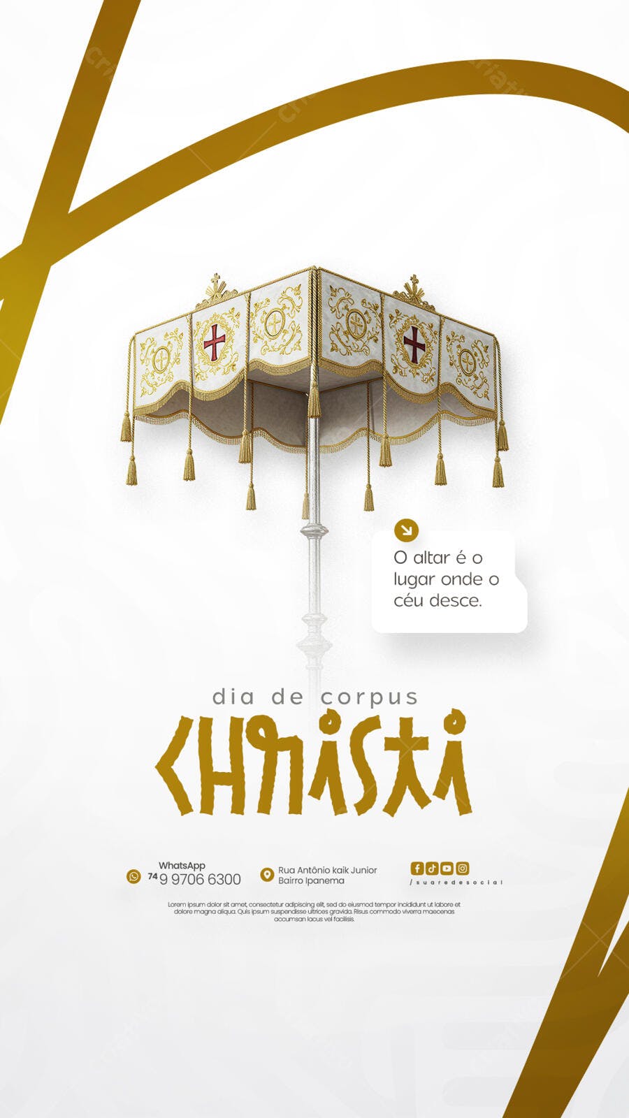 Flyer Dia de Corpus Christi PSD Editável