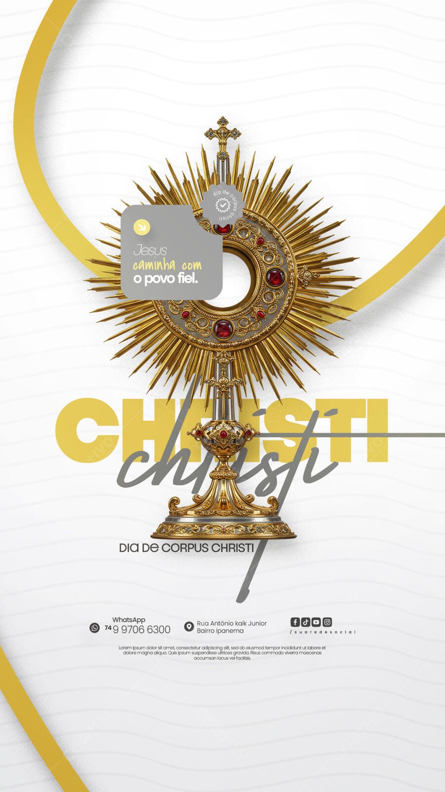 Flyer Dia de Corpus Christi PSD Editável