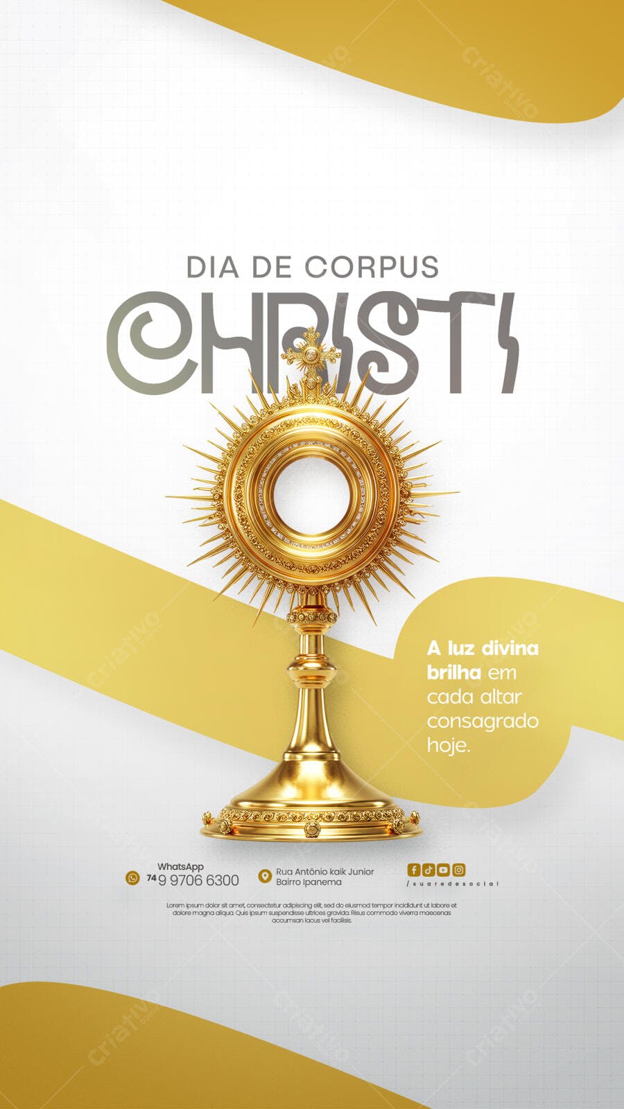 Flyer Dia de Corpus Christi PSD Editável