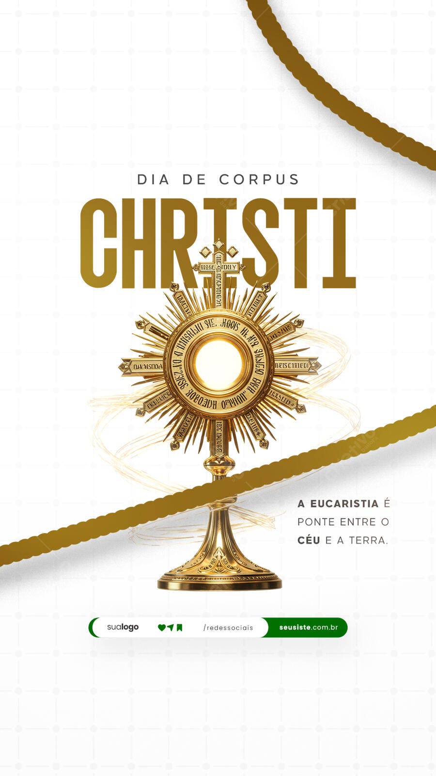Flyer para Dia de Corpus Christi PSD Editável