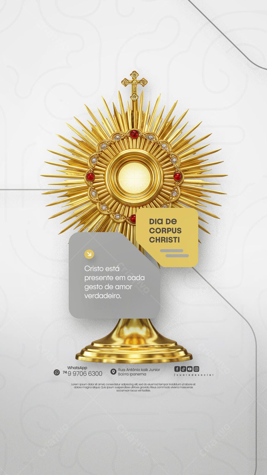 Flyer Dia de Corpus Christi PSD Editável