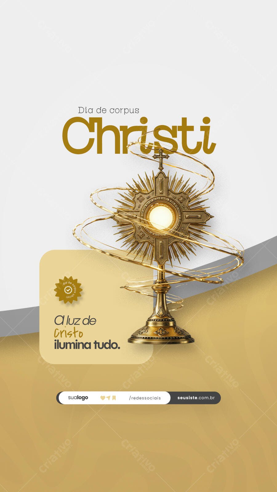 Flyer para o Dia de Corpus Christi PSD Editável