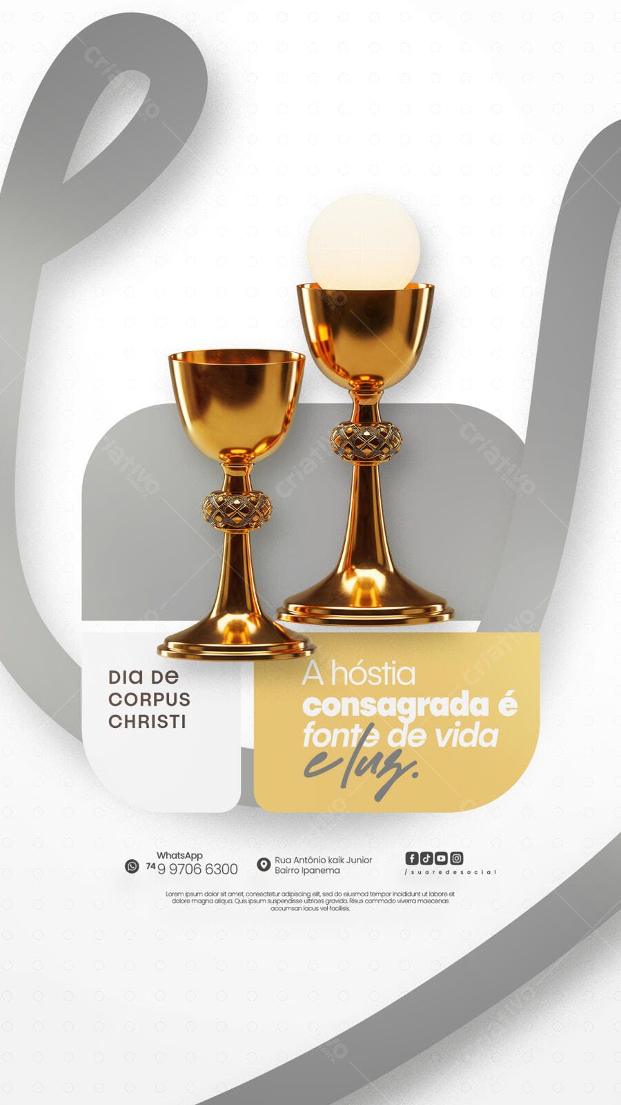 Flyer para Corpus Christi PSD Editável
