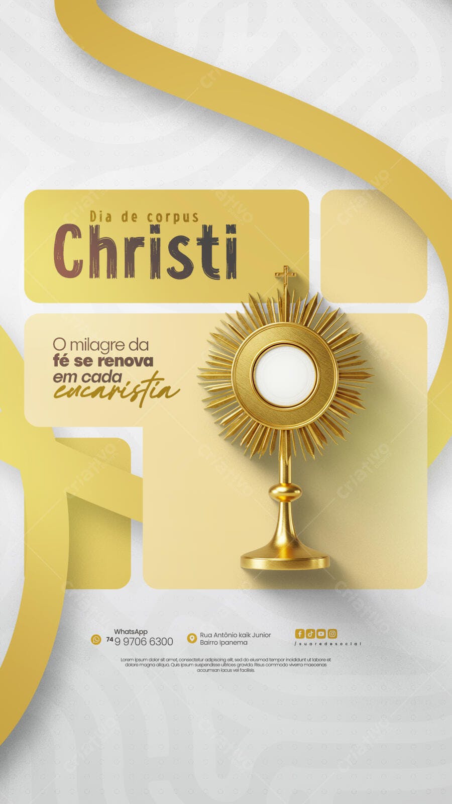 Flyer para Corpus Christi PSD Editável