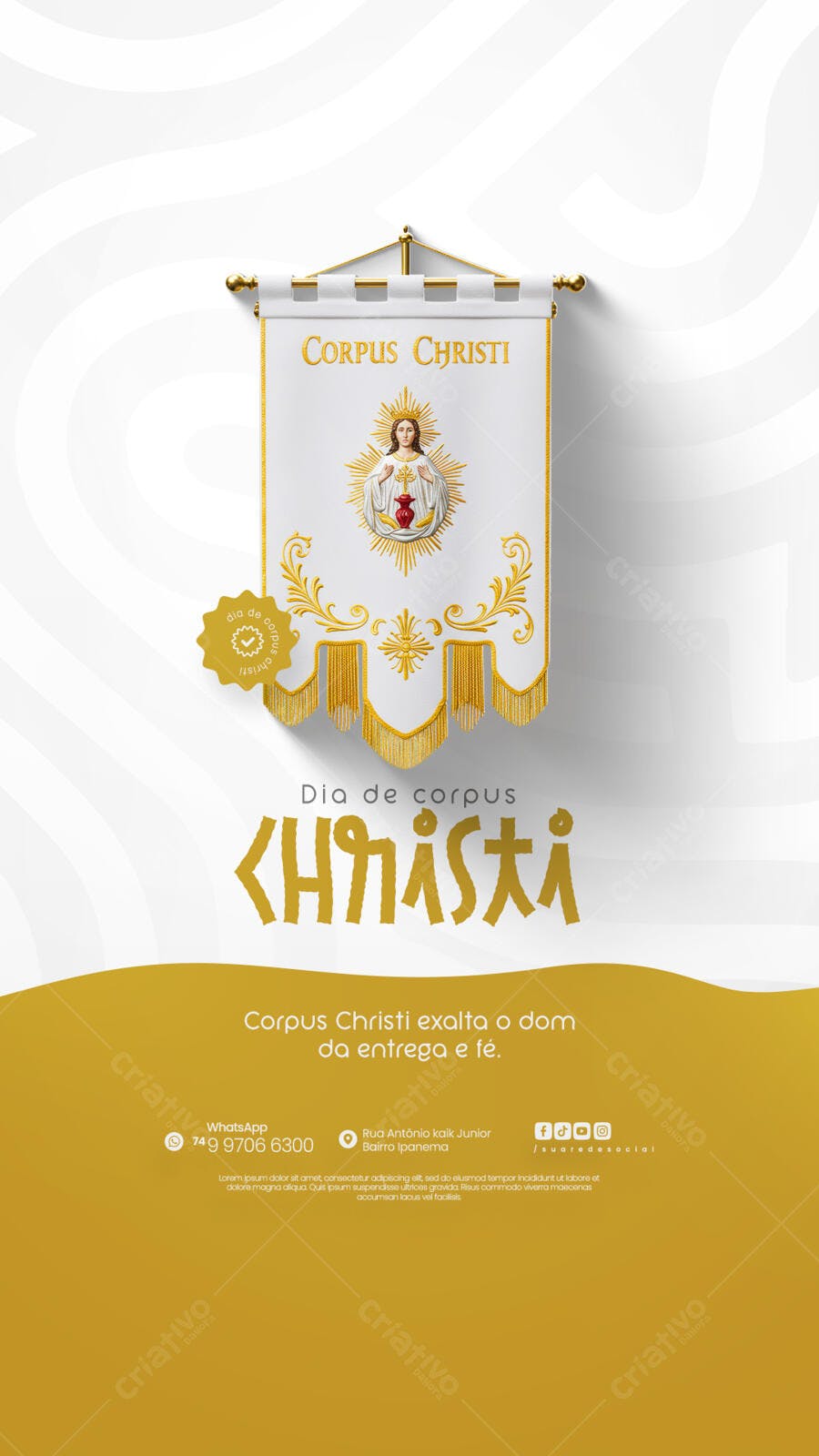 Banner Corpus Christi PSD Editável