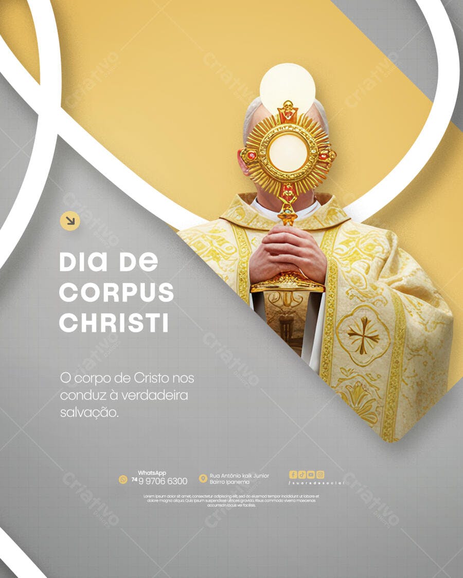 Flyer Dia de Corpus Christi PSD Editável