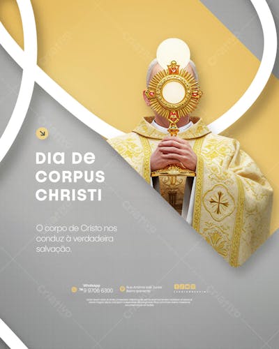 Dia de Corpus Christi Social Media PSD Editável (57)