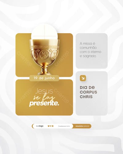 Dia de Corpus Christi Social Media PSD Editável (85)