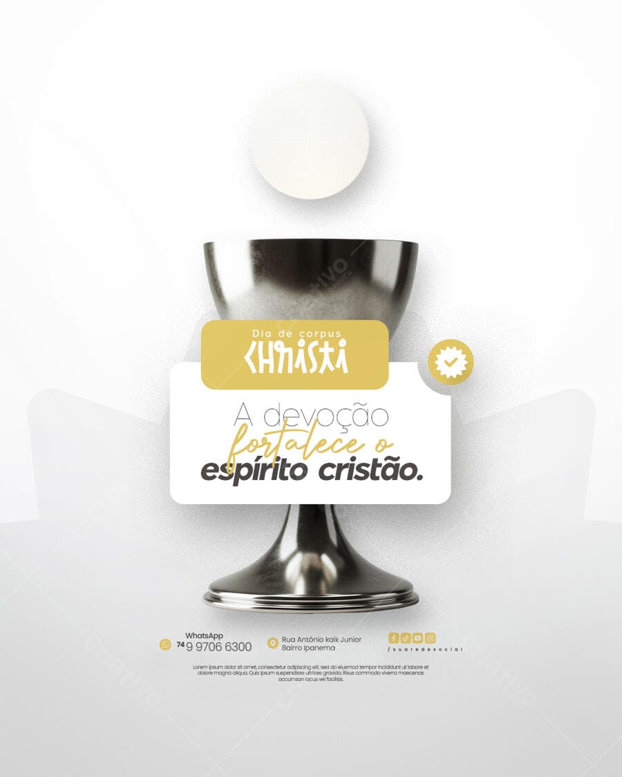 Flyer Dia de Corpus Christi PSD Editável