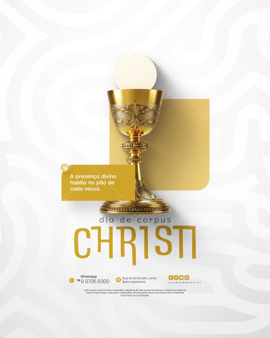 Flyer Dia de Corpus Christi PSD Editável
