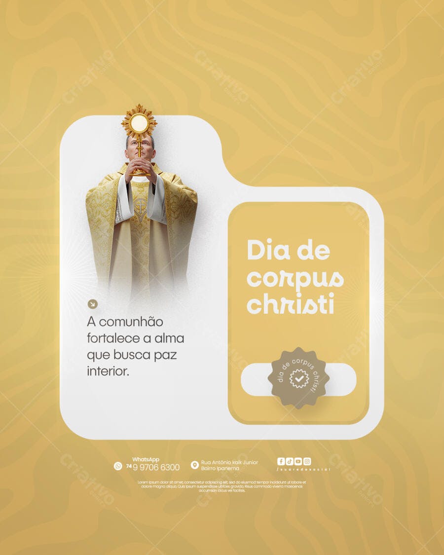 Post para Corpus Christi PSD Editável