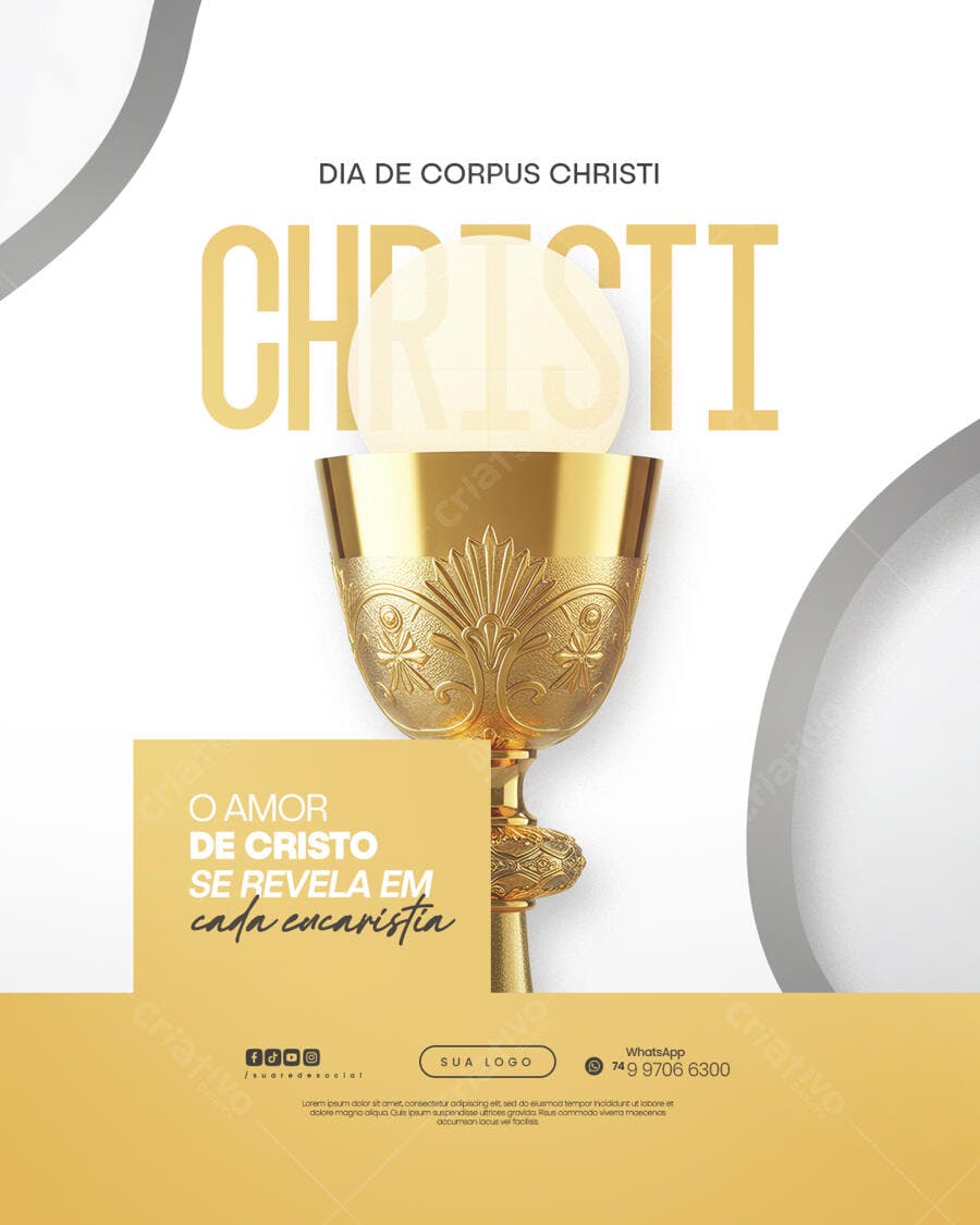 Flyer para Corpus Christi PSD Editável
