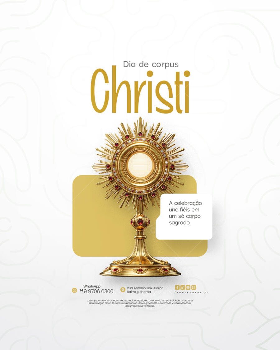 Flyer para Corpus Christi PSD Editável