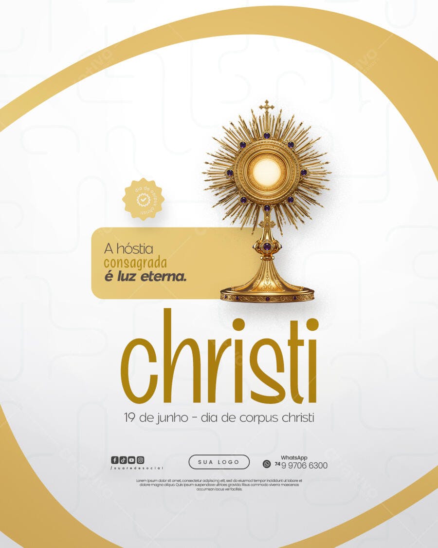 Flyer para Corpus Christi PSD Editável