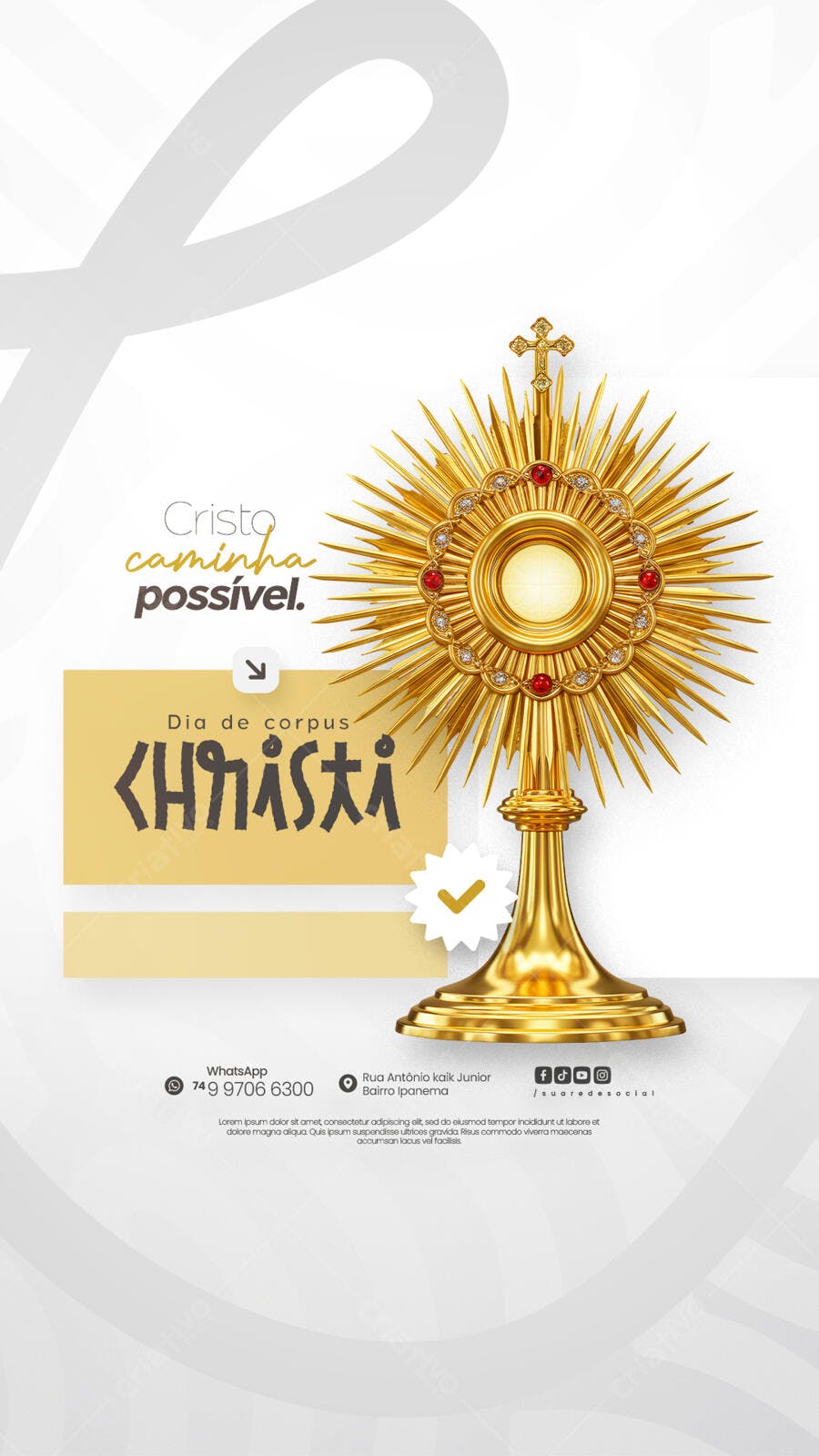 Flyer Dia de Corpus Christi PSD Editável