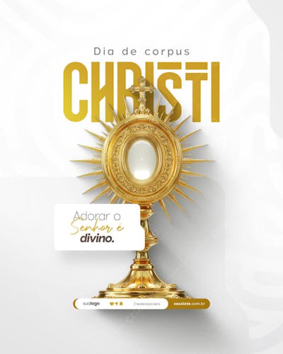 Dia de Corpus Christi Social Media PSD Editável (72)