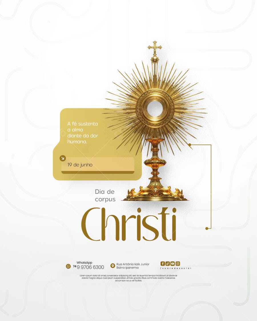 Flyer Dia de Corpus Christi PSD Editável