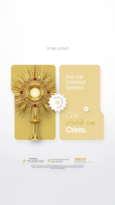 Dia de Corpus Christi Social Media PSD Editável (49)