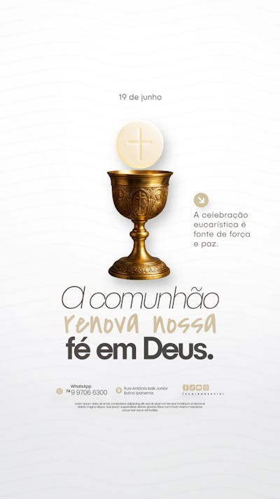 Dia de Corpus Christi Social Media PSD Editável (50)