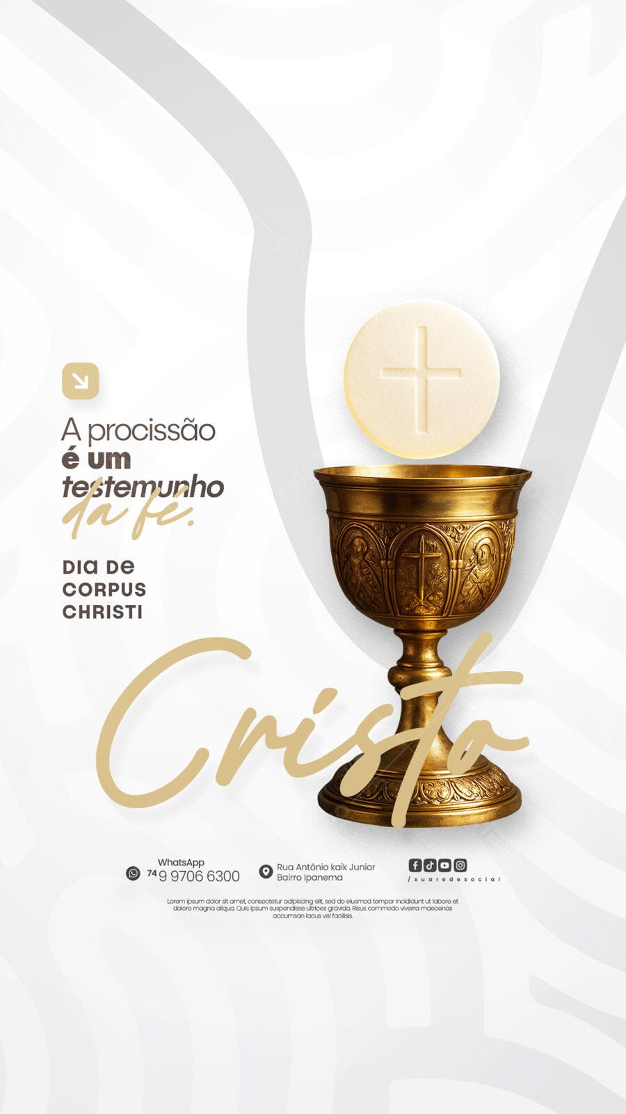 Flyer Dia de Corpus Christi PSD Editável
