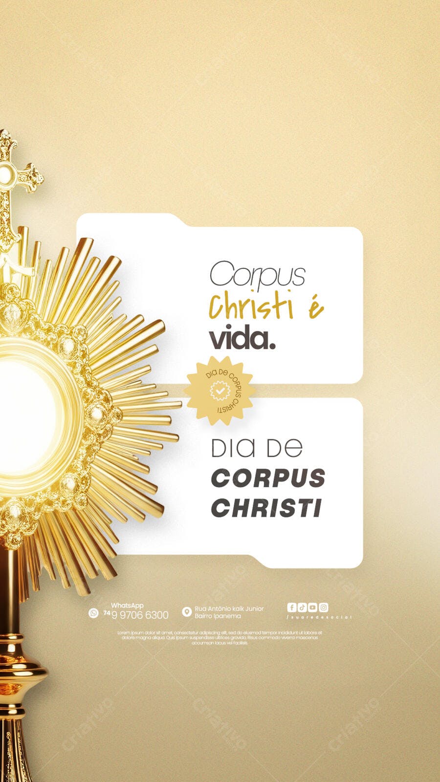 Flyer Dia de Corpus Christi PSD Editável