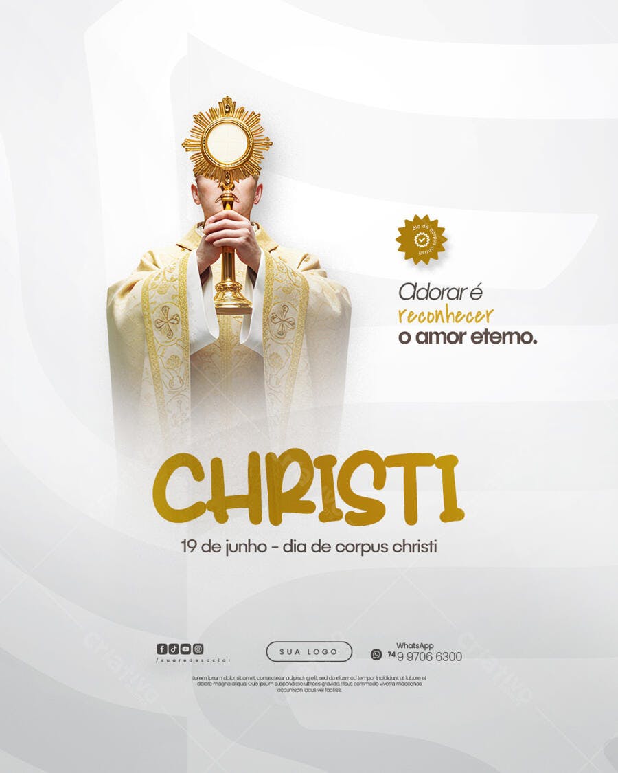 Flyer Dia de Corpus Christi PSD Editável