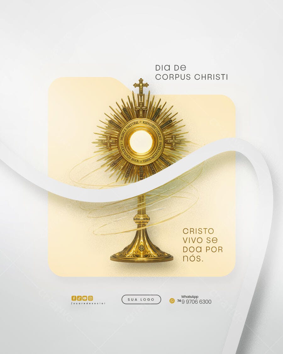 Flyer para o Dia de Corpus Christi PSD Editável
