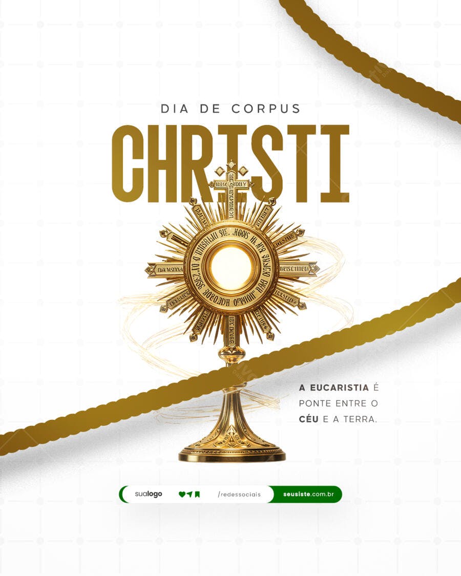 Flyer Dia de Corpus Christi PSD Editável
