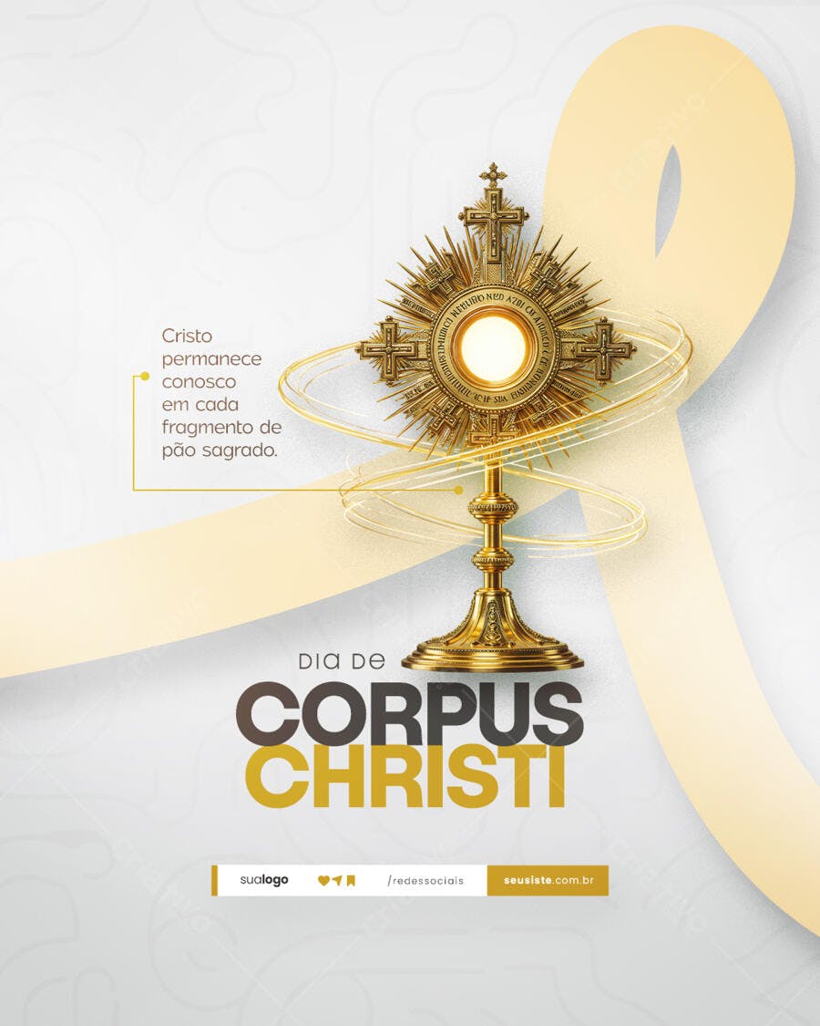 Flyer Dia de Corpus Christi PSD Editável