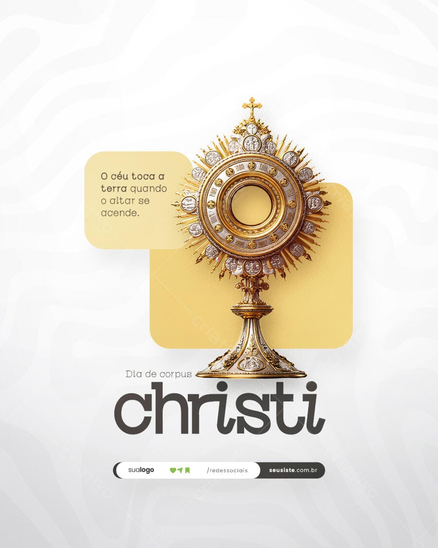Post para Corpus Christi PSD Editável
