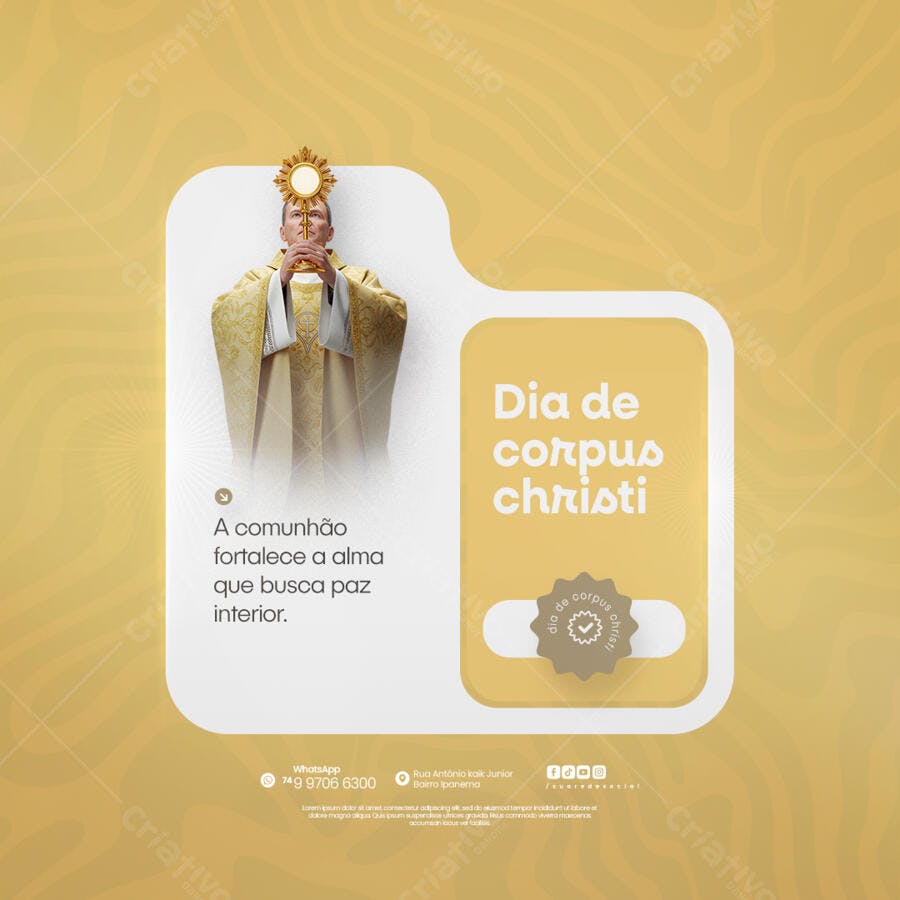 Post para Corpus Christi PSD Editável